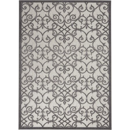 Palacedesigns 4 x 6 ft. Gray & Charcoal Indoor & Outdoor Area Rug PA3665979